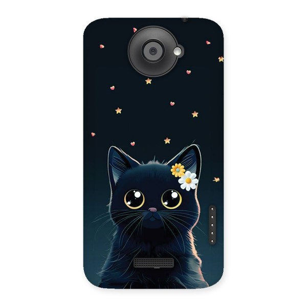 Cat With Flowers Back Case for One X