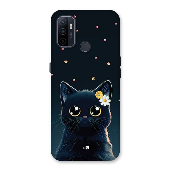 Cat With Flowers Back Case for Oppo A32