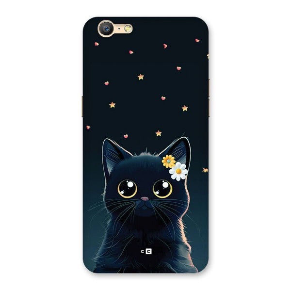 Cat With Flowers Back Case for Oppo A57