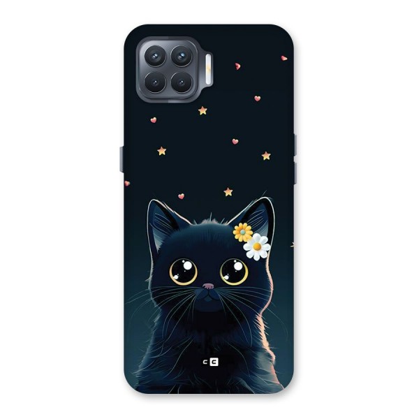 Cat With Flowers Back Case for Oppo F17 Pro