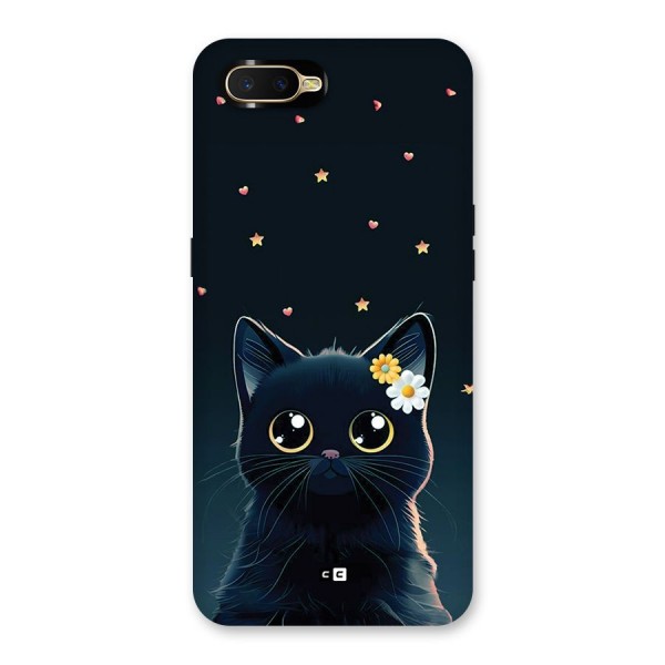 Cat With Flowers Back Case for Oppo K1