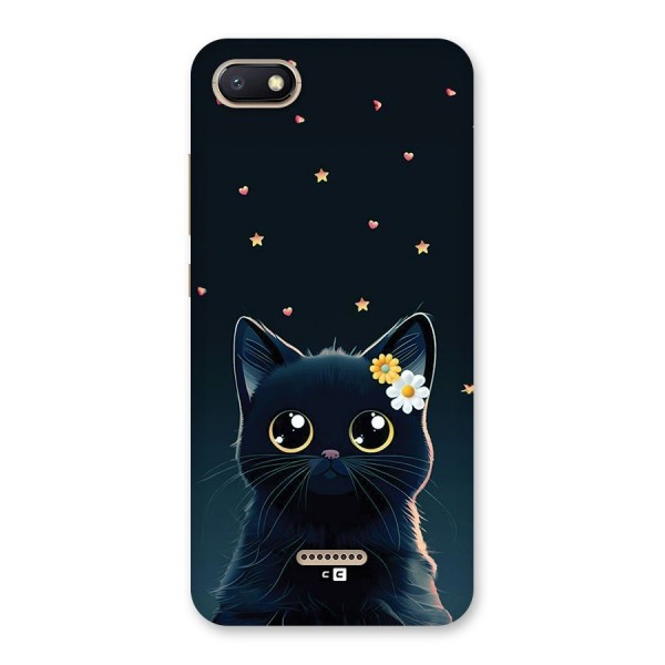 Cat With Flowers Back Case for Redmi 6A
