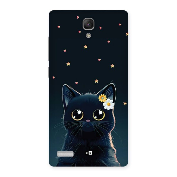 Cat With Flowers Back Case for Redmi Note