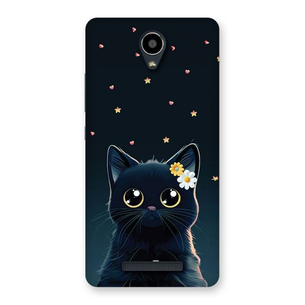 Cat With Flowers Back Case for Redmi Note 2