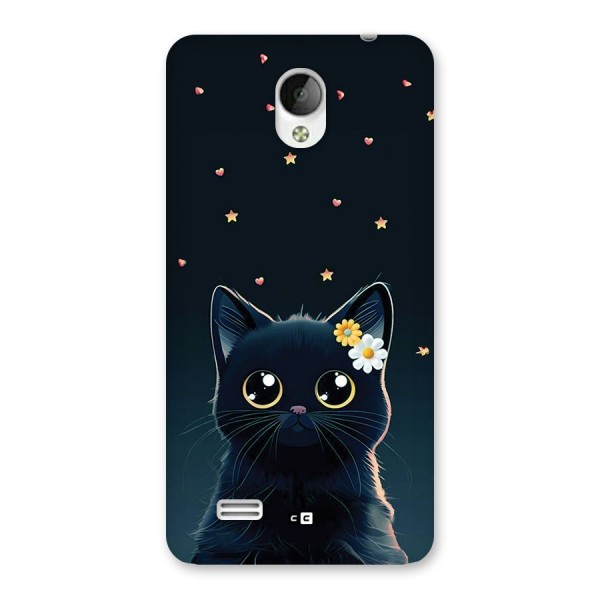 Cat With Flowers Back Case for Vivo Y21