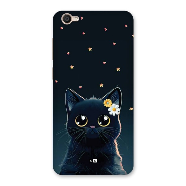 Cat With Flowers Back Case for Vivo Y55