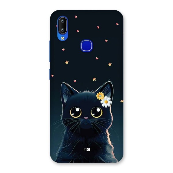 Cat With Flowers Back Case for Vivo Y91