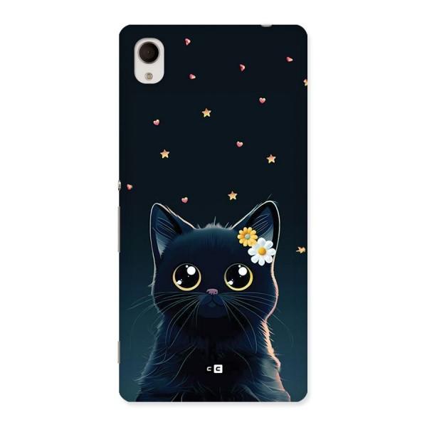 Cat With Flowers Back Case for Xperia M4