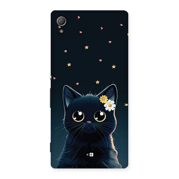 Cat With Flowers Back Case for Xperia Z4