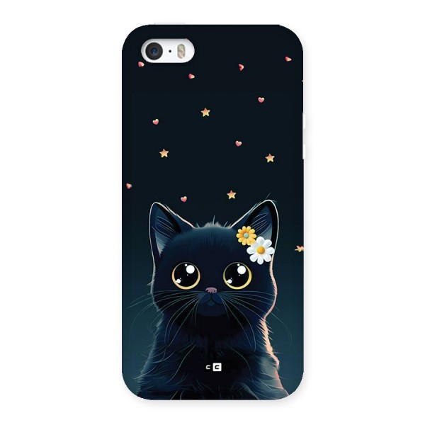 Cat With Flowers Back Case for iPhone 5 5s