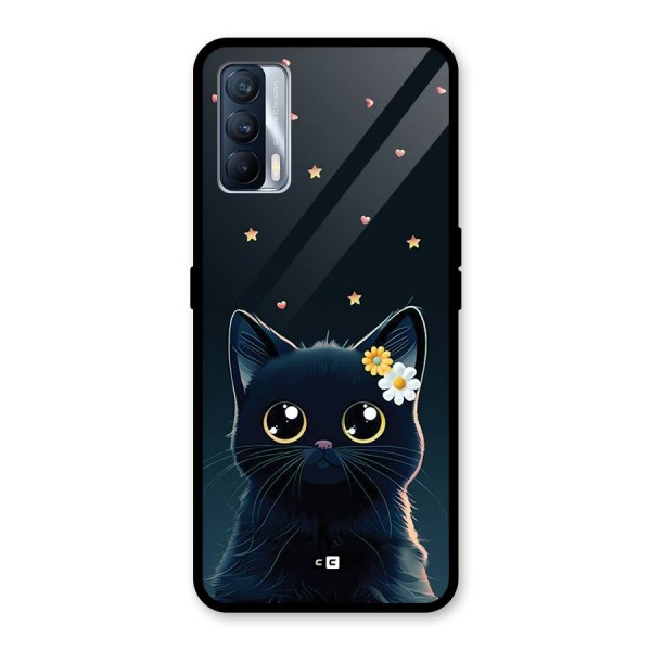 Cat With Flowers Glass Back Case for Realme X7