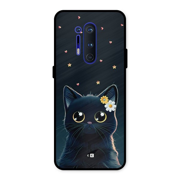 Cat With Flowers Metal Back Case for OnePlus 8 Pro