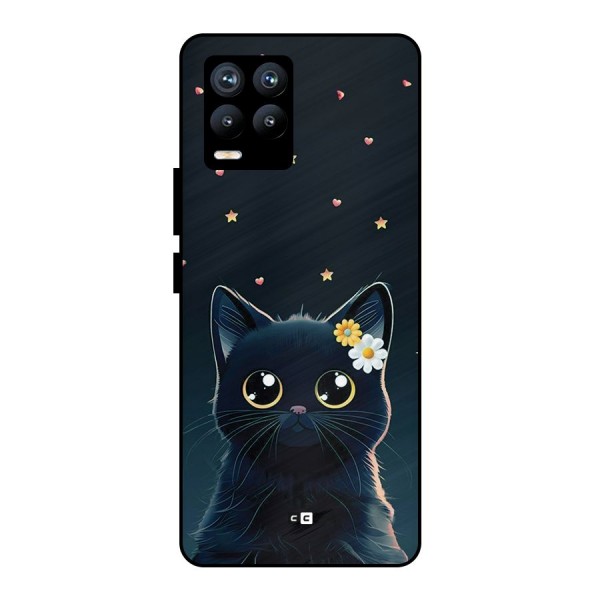 Cat With Flowers Metal Back Case for Realme 8 Pro