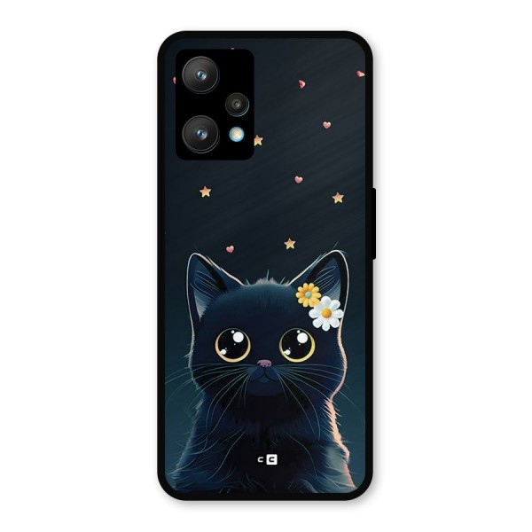 Cat With Flowers Metal Back Case for Realme 9 Pro Plus 5G