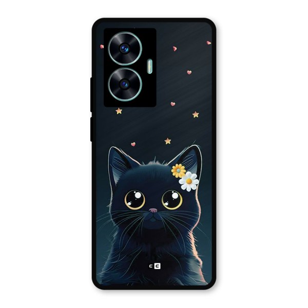 Cat With Flowers Metal Back Case for Realme C55