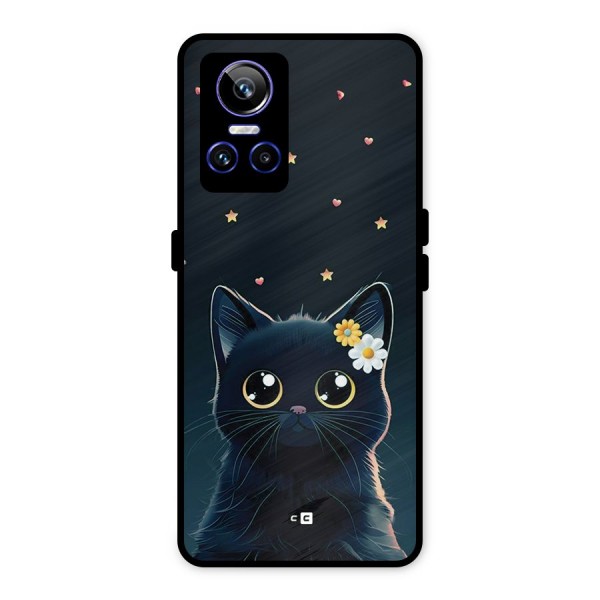Cat With Flowers Metal Back Case for Realme GT Neo 3