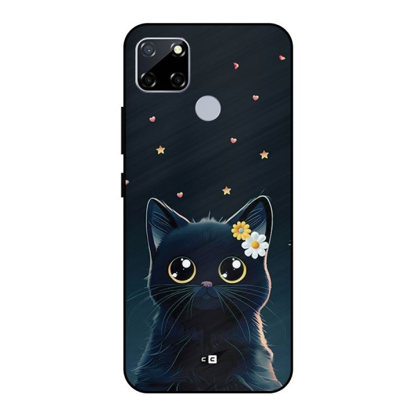 Cat With Flowers Metal Back Case for Realme Narzo 30A