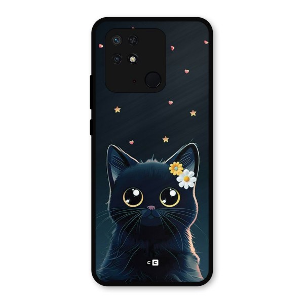 Cat With Flowers Metal Back Case for Redmi 10 Power