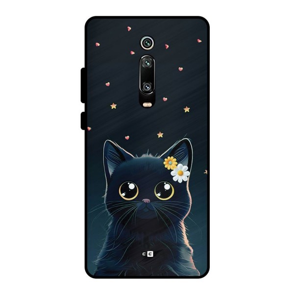 Cat With Flowers Metal Back Case for Redmi K20 Pro