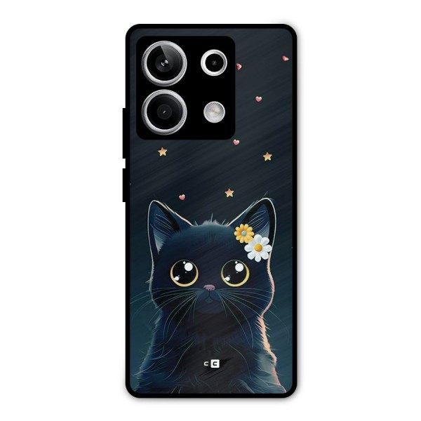 Cat With Flowers Metal Back Case for Redmi Note 13 5G