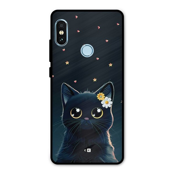 Cat With Flowers Metal Back Case for Redmi Note 5 Pro