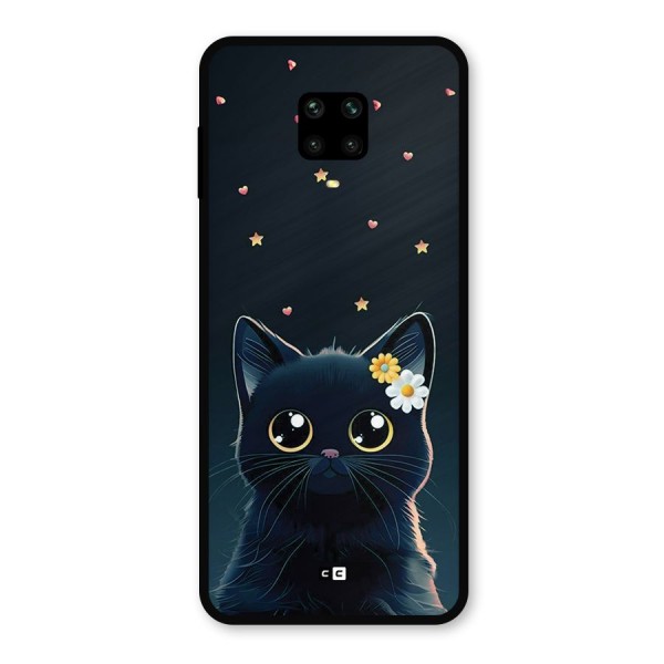 Cat With Flowers Metal Back Case for Redmi Note 9 Pro