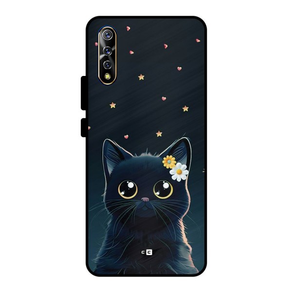 Cat With Flowers Metal Back Case for Vivo S1