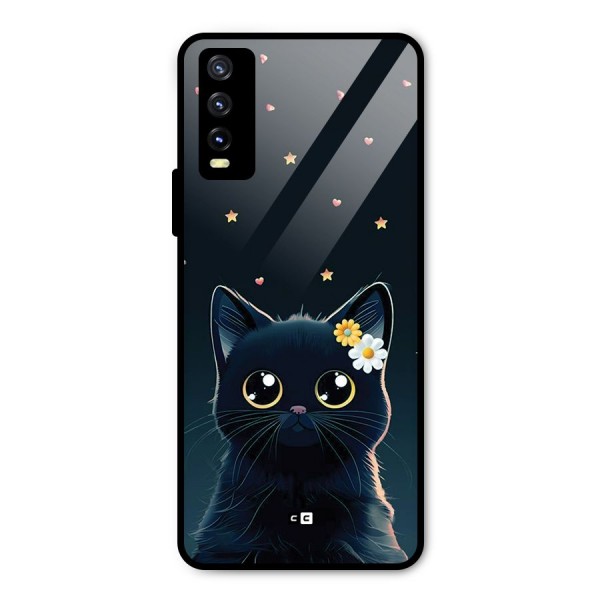 Cat With Flowers Metal Back Case for Vivo Y20i