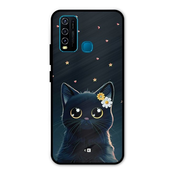 Cat With Flowers Metal Back Case for Vivo Y50