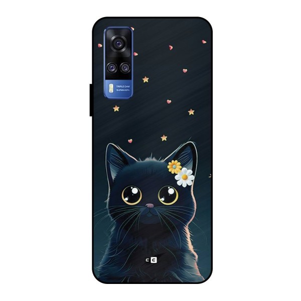 Cat With Flowers Metal Back Case for Vivo Y51