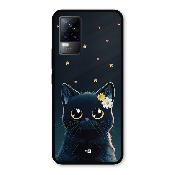 Cat With Flowers Metal Back Case for Vivo Y73