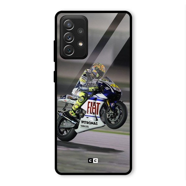 Champion Biker Glass Back Case for Galaxy A72