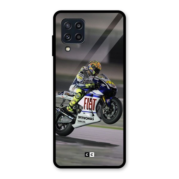 Champion Biker Glass Back Case for Galaxy M32