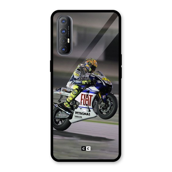 Champion Biker Glass Back Case for Oppo Reno3 Pro