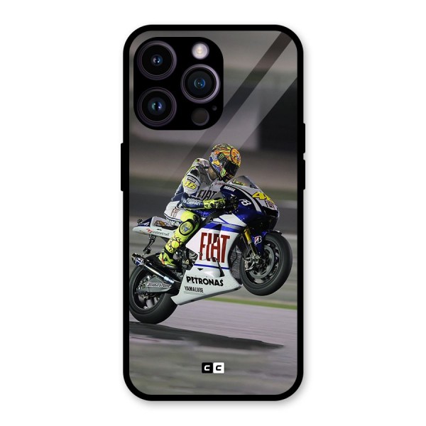 Champion Biker Glass Back Case for iPhone 14 Pro Max