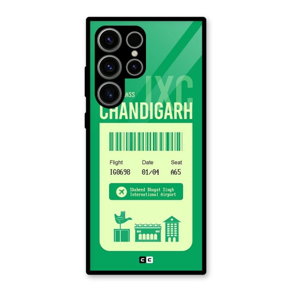 Chandigarh Boarding Pass Glass Back Case for Galaxy S23 Ultra
