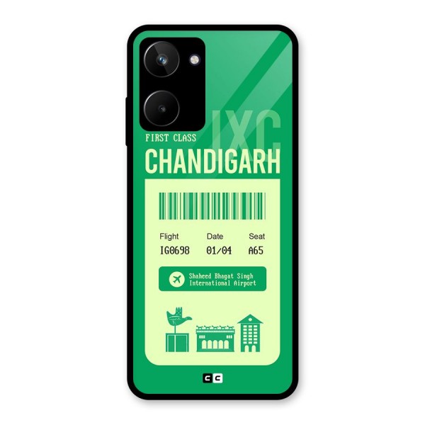 Chandigarh Boarding Pass Glass Back Case for Realme 10