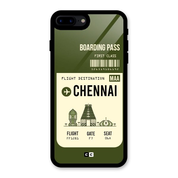 Chennai Boarding Pass Glass Back Case for iPhone 8 Plus
