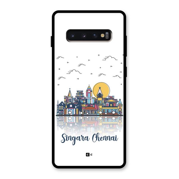 Chennai City Glass Back Case for Galaxy S10 Plus