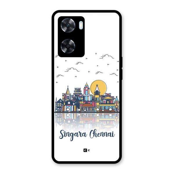 Chennai City Glass Back Case for Oppo A77