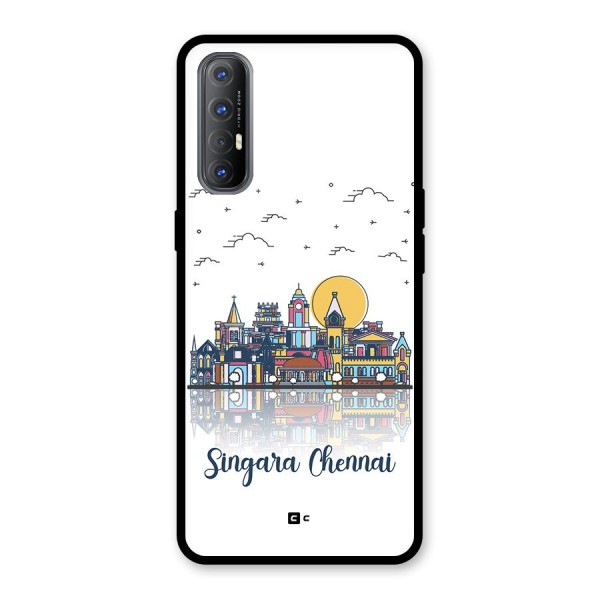 Chennai City Glass Back Case for Oppo Reno3 Pro