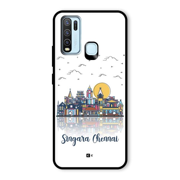 Chennai City Glass Back Case for Vivo Y50