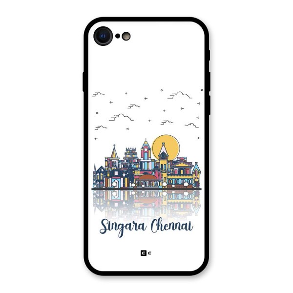 Chennai City Glass Back Case for iPhone 8