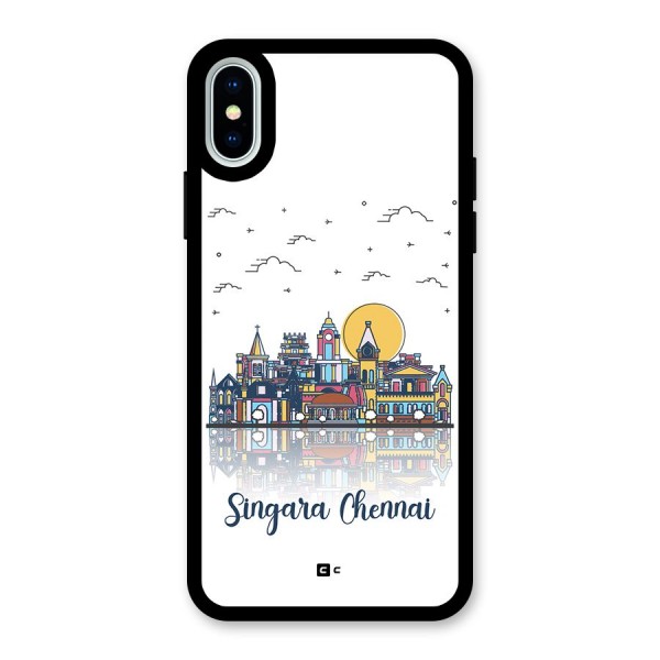Chennai City Glass Back Case for iPhone X