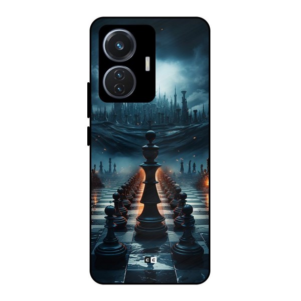 Chess World Metal Back Case for Vivo T1 44W