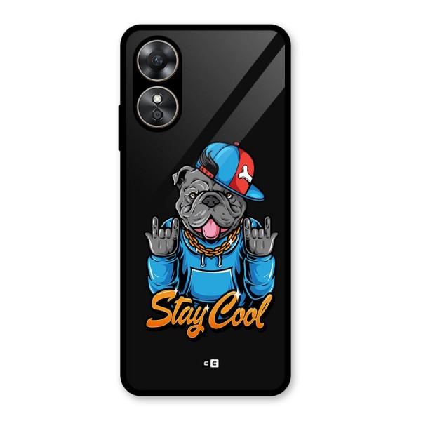 Chill Calm Cool Glass Back Case for Oppo A17
