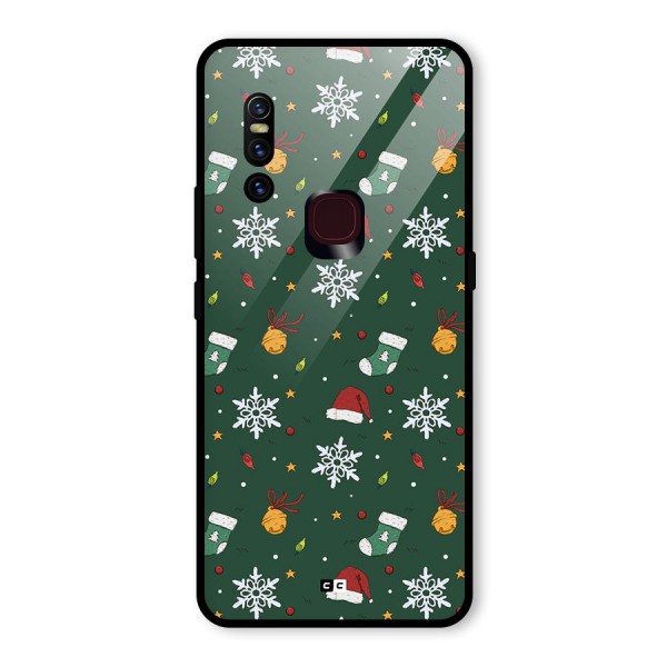 Christmas Call Glass Back Case for Vivo V15