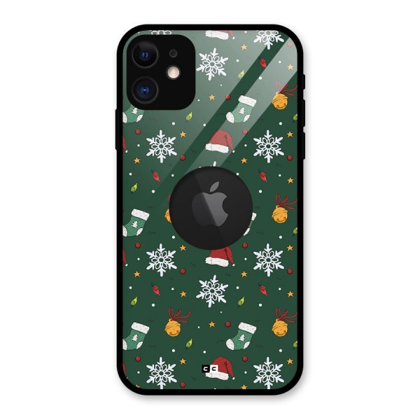 Christmas Call Glass Back Case for iPhone 11 Logo Cut