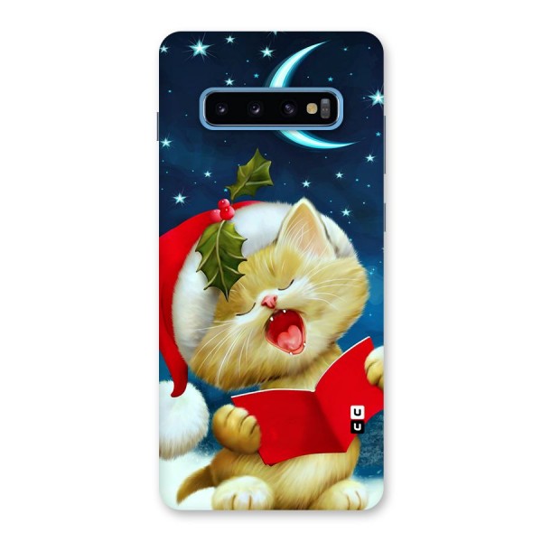 Christmas Cat Back Case for Galaxy S10 Plus