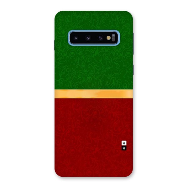 Christmas Colors Stripe Back Case for Galaxy S10